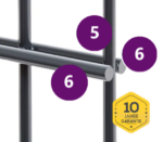 Doppelstab- Zaun 6/5/6, MW 50/200 anthrazit, L=251 x H=variabel – Bild 2