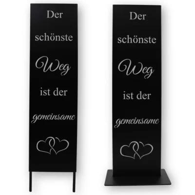 Spruchtafel "Der sch&ouml;nste Weg" schwarz